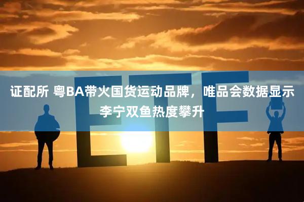 证配所 粤BA带火国货运动品牌,唯品会数据显示李宁双鱼热度攀升