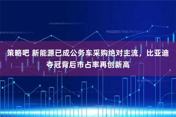 策略吧 新能源已成公务车采购绝对主流，比亚迪夺冠背后市占率再创新高
